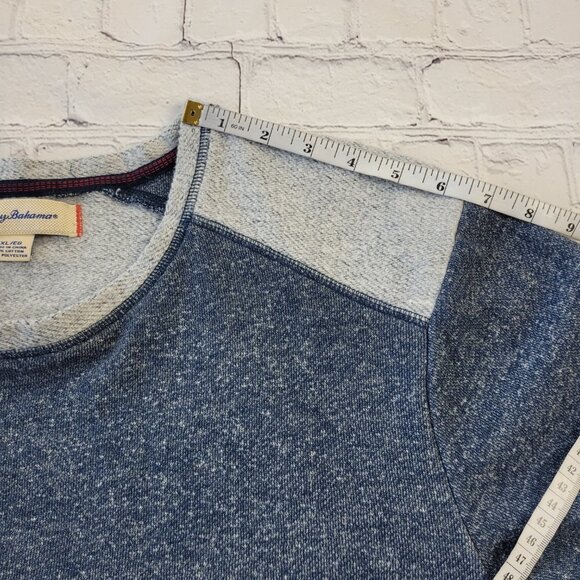 Tommy Bahama Men’s Casual pullover sweatshirt fleece lined crew neck blue XL - Picture 5 of 11